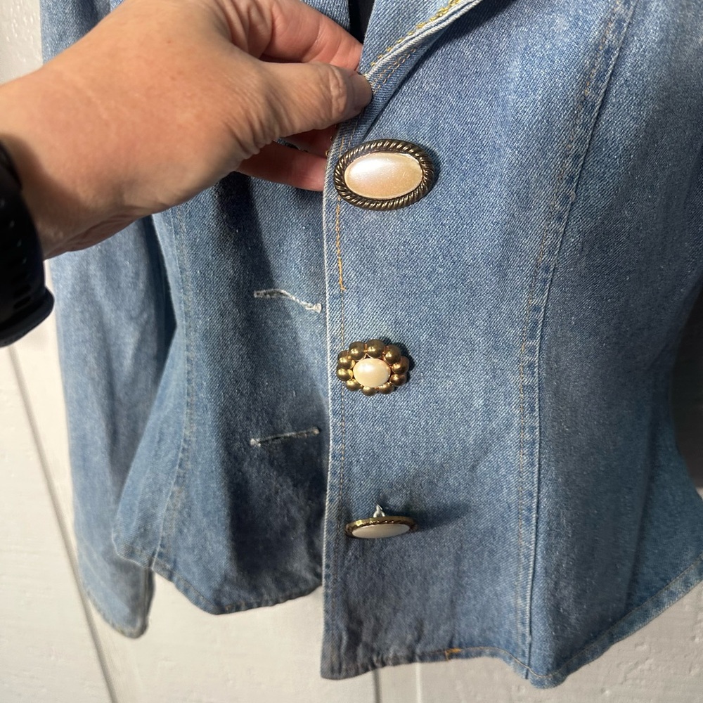To Be Seen Women’s Denim Jacket/Blazer No Size EUC - Picture 3 of 7